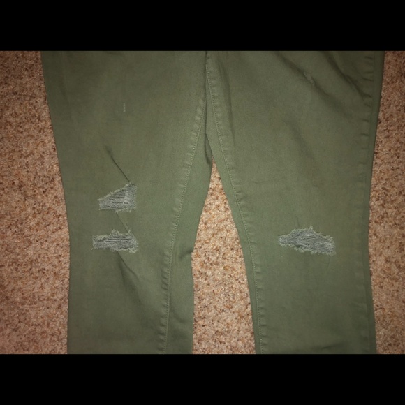 Army Green Old Navy Rockstar Jeans - Picture 2 of 4